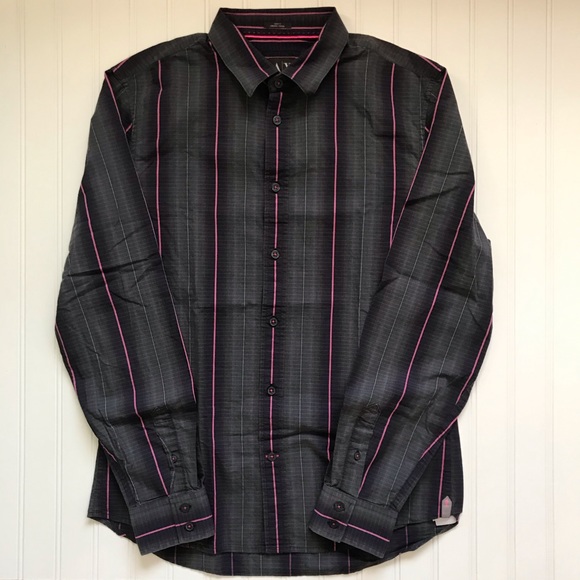 A/X ARMANI EXCHANGE Long Sleeve Button Down!  M - Picture 4 of 8